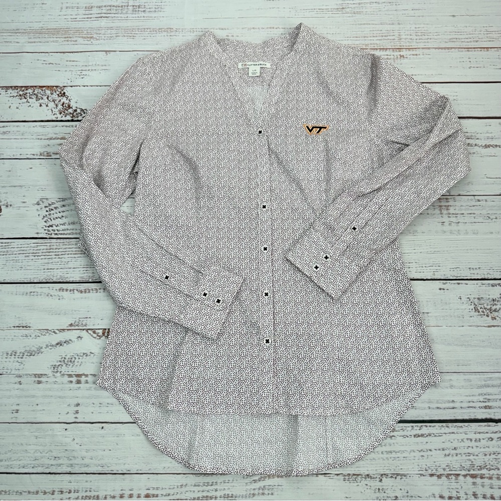 Cutter & Buck Virginia Tech Hokies women's size Large long-sleeve dress shirt - Picture 6 of 11